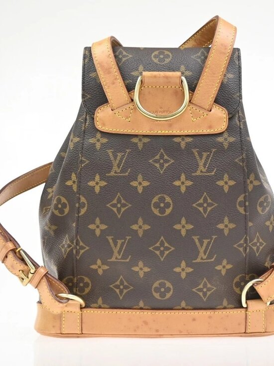 LOUIS VUITTON Montsouris MM Backpack Bag Monogram Leather Brown M51136 77AA208 main image 8